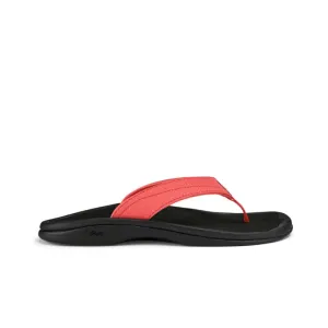 Olukai Women's Ohana - Hot Coral/Black
