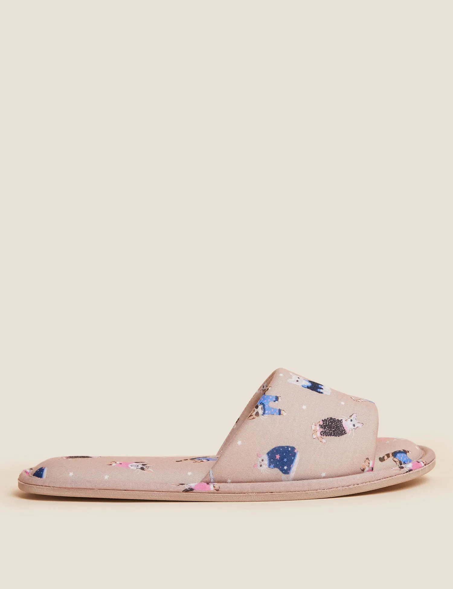 Open Toe Mule Slippers