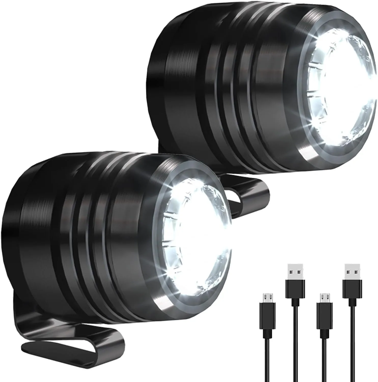 Original 2 Rechargeable LED Headlights for Shoe Charms, Rechargeable Flashlight Attachment for Shoe Accessories Kids Boy Girl Men Women Sandals, Clip on Clog Headlamp Shoe Decoration Charms