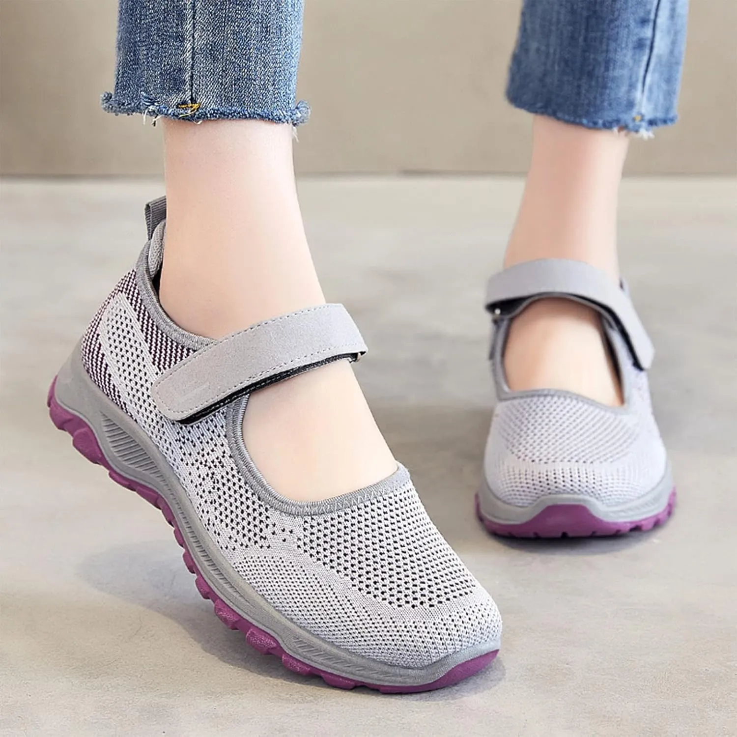 Orthopedic Casual Sneakers for Women Slip On Walking Shoes with Arch Support Comfortable Loafers Plantar Fasciitis Relief Foot Heel Pain Diabetic