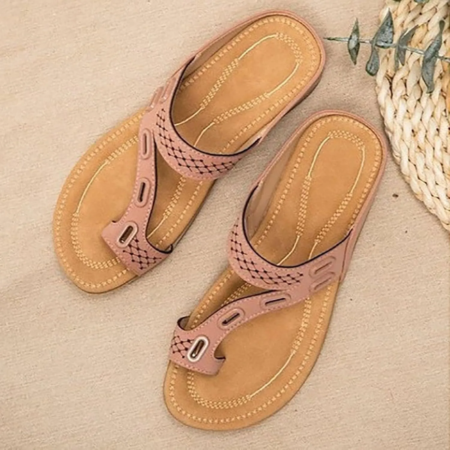 Orthopedic Platform Sandals for Women Wedge Heels Dressy Summer Shoes Arch Support Adjustable Straps Casual Flip Flops Thick Cushion Footwear
