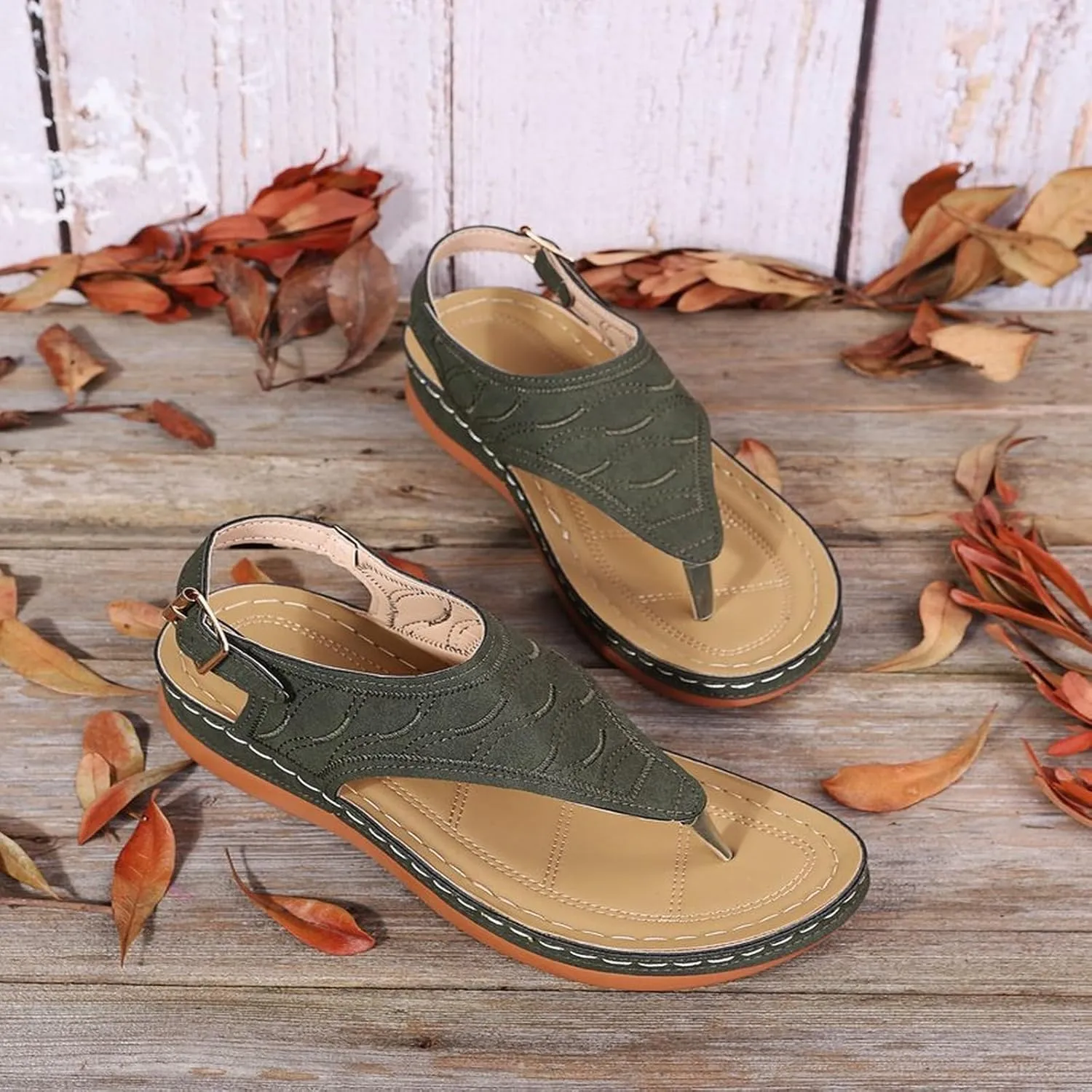 Orthopedic Sandals for Women Comfortable Walking Summer Sandals with Arch Support Wedge Sandals 2025 Flip Flops Sandals Platform Dressy Slip on Thong Shoes Fashion Beach Dress Vacation