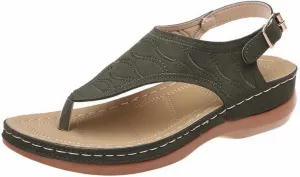 Orthopedic Sandals for Women Comfortable Walking Summer Sandals with Arch Support Wedge Sandals 2025 Flip Flops Sandals Platform Dressy Slip on Thong Shoes Fashion Beach Dress Vacation