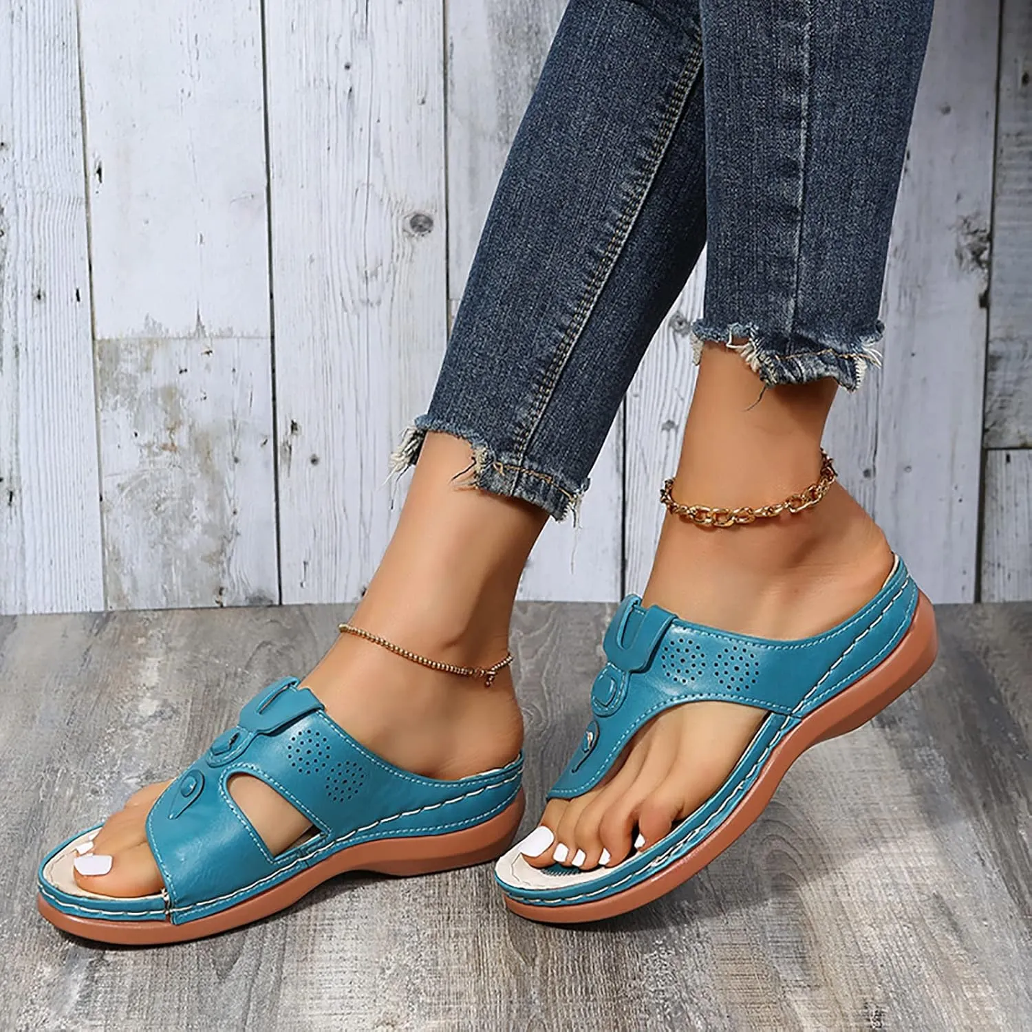 Orthopedic Sandals with Support for Women Orthopedic Women Walking Slides Slide Sandals Women Comfort Orthopedic Womens Outdoor Slippers Womens Wedge Sandals Summer Closed Toe for Women Dressy Wedges