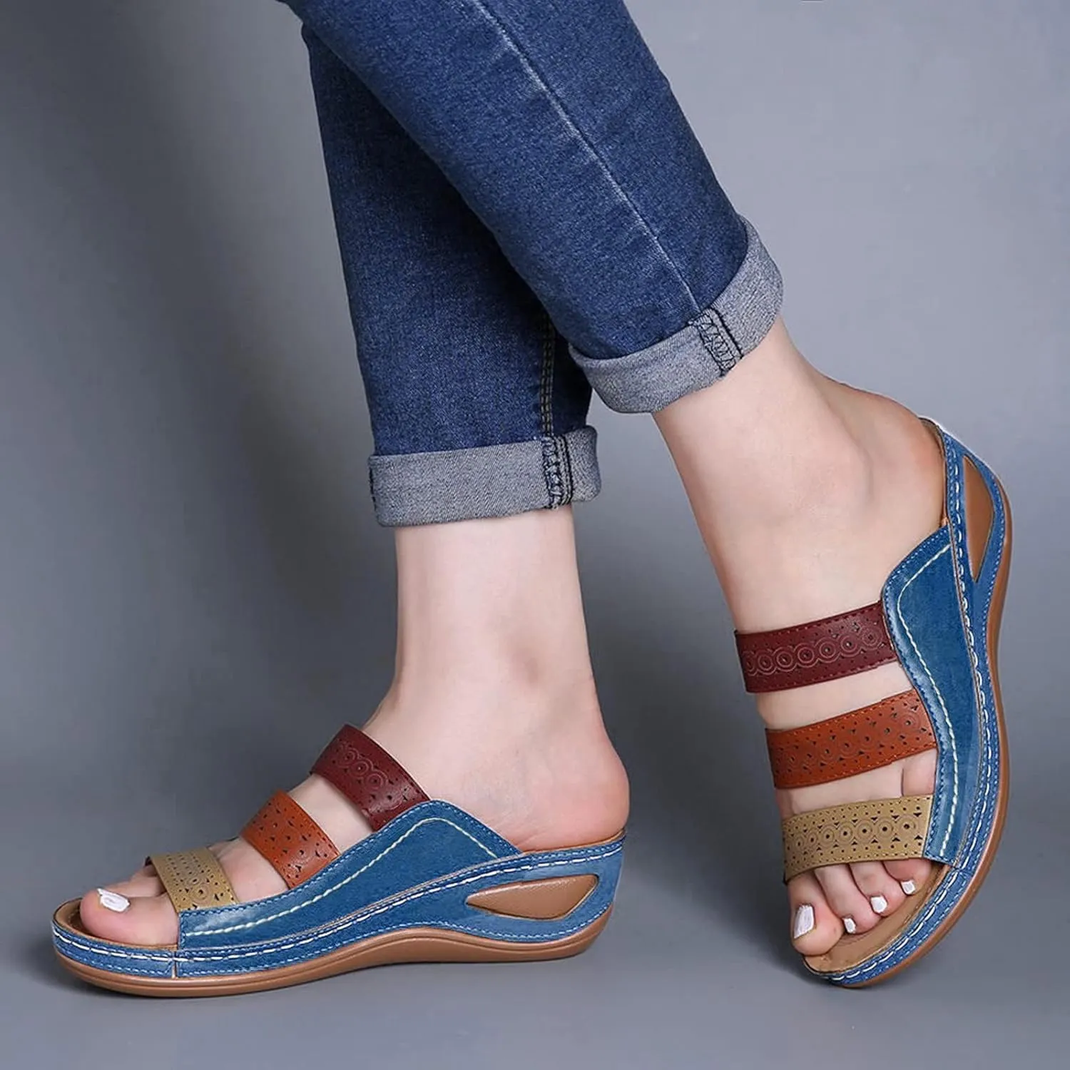Orthopedic Sandals with Support Orthopedic Summer Shoes Women Comfortable Women's Sandals Orthotic Womens Summer Strappy Sandals Summer Dressy Sexy Sandals with Heels for Women 2025 with Straps