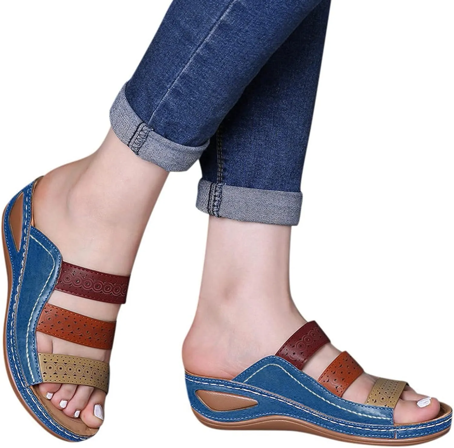 Orthopedic Sandals with Support Orthopedic Summer Shoes Women Comfortable Women's Sandals Orthotic Womens Summer Strappy Sandals Summer Dressy Sexy Sandals with Heels for Women 2025 with Straps