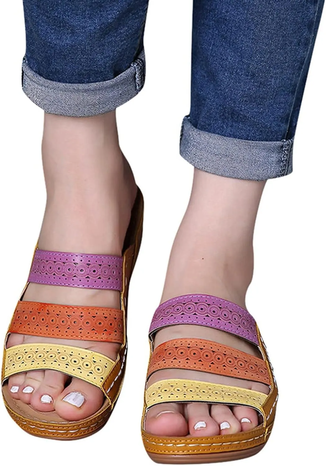 Orthopedic Slippers for Elderly Orthotic Women Thong Sandals Arch Support Flip-Flops Orthotic Dressy Beach Sandals Orthopedic Women Dressy Summer Comfortable Open Toe Summer Flat Sandals