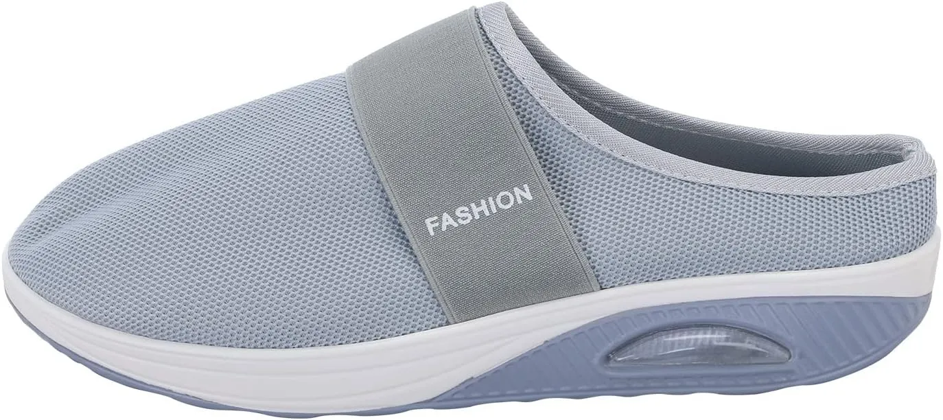 Orthopedic Sneakers for Women Arch-Support Comfortable Wide Width Walking Shoes Mesh Slip on Casual Cushion Sneaker