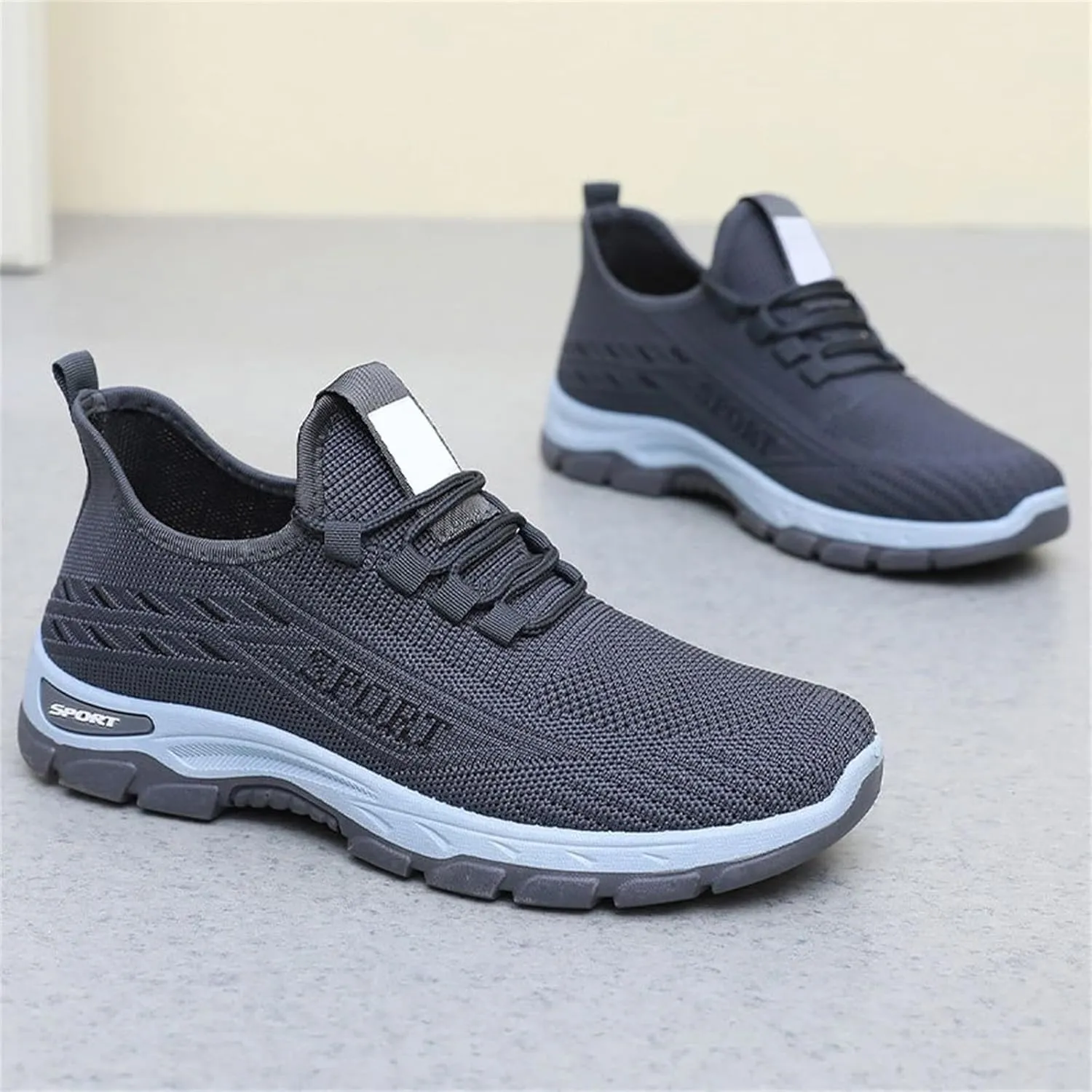 Orthopedic Sneakers for Women Men Casual Comfortable Wedge Walking Sport Sneakers Breathable Mesh Low Top Walking Shoes Fashion Soft Arch Support Slip-On Shoes