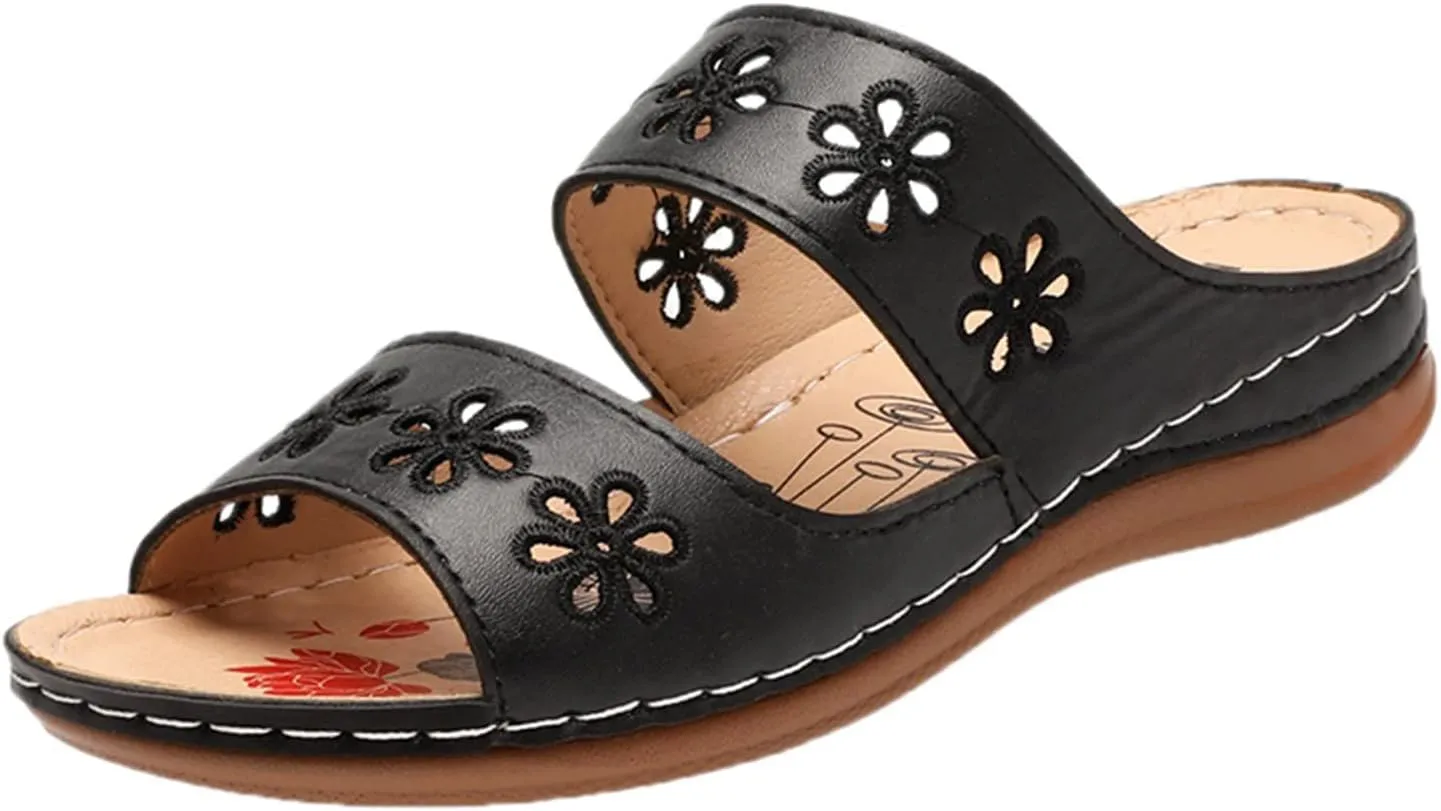 Orthotic Dress Sandals for Women Orthopedic Womens Slippers Plantar Fasciitis Flip Flops Arch Support Womens Orthotic Flat Sandals for Women Comfortable Orthopedic Womens Sandals Wide Fit