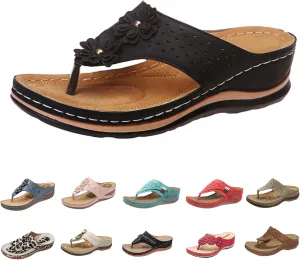 Orthotic Sandals for Women 2025 Slippers Orthopedic Womens Fashion Orthotic Flip Flops Yoga Mat Slides Comfort Plantar Fasciitis Arch Support Slip on Flat Sandals Ladies Soft Cushion