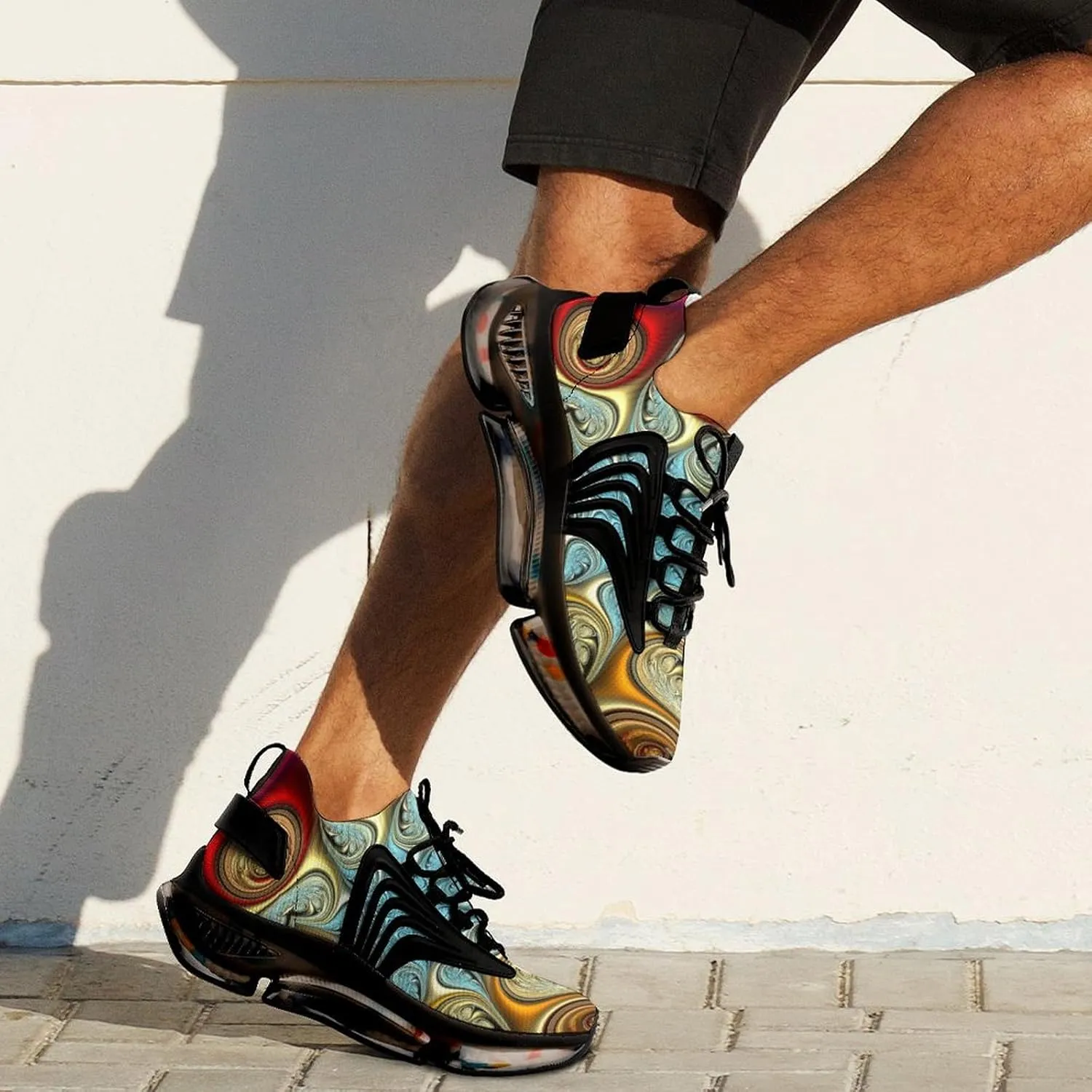 Paisley Tie Dye Print Mens Running Shoes Lightweight Walking Tennis Shoes Soft Soled Elastic Cushion Basketball Shoes