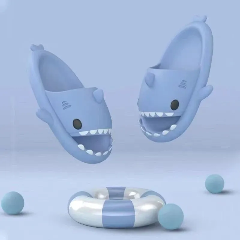 Pallene 2024 New Kids Shark Slippers Fashion Children Cartoon Slippers