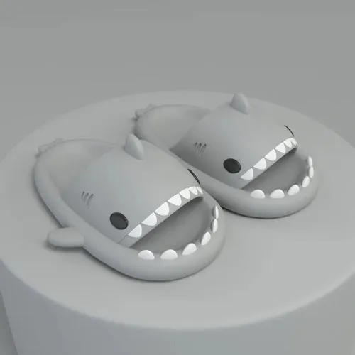 Pallene 2024 New Kids Shark Slippers Fashion Children Cartoon Slippers