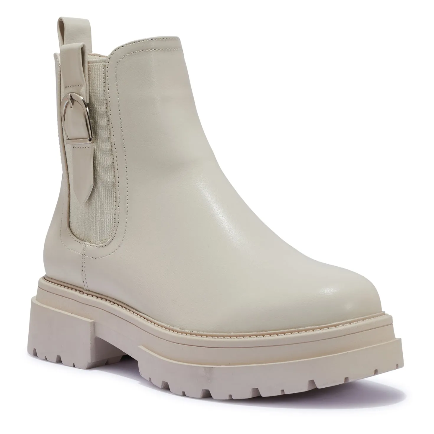 PERTH55 CHUNKY CHELSEA BUCKLE DETAIL ANKLE BOOT