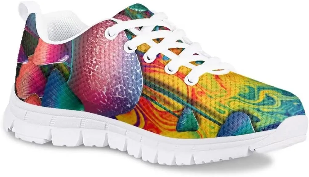 Pinupub Kids Lace-up Sneakers Novelty Print Running Walking Basketball Casual Tennis Sports Shoes