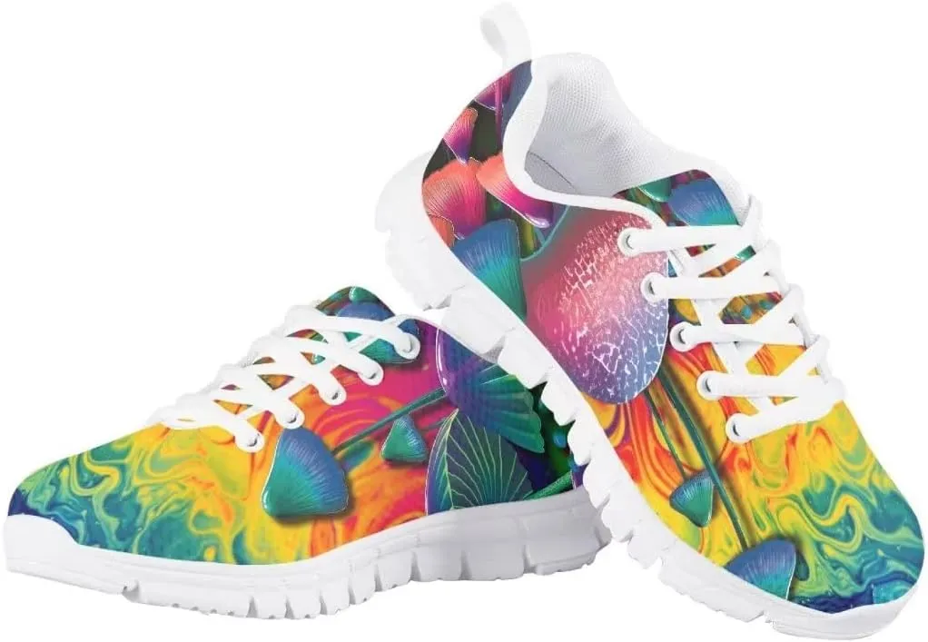 Pinupub Kids Lace-up Sneakers Novelty Print Running Walking Basketball Casual Tennis Sports Shoes