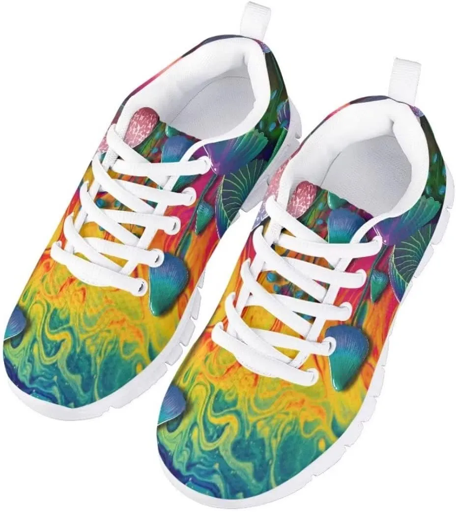 Pinupub Kids Lace-up Sneakers Novelty Print Running Walking Basketball Casual Tennis Sports Shoes