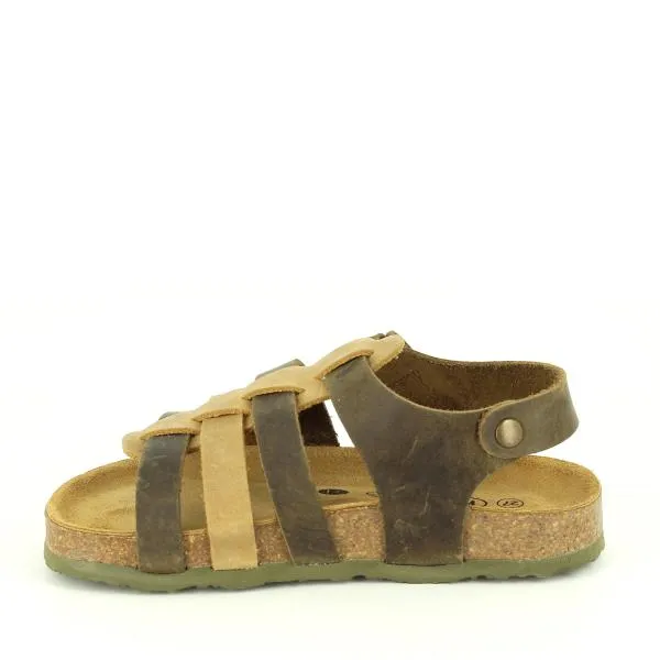 Plakton 125381 Khaki Multi Strap Kids Sandals