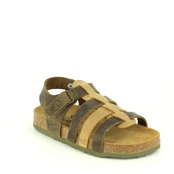 Plakton 125381 Khaki Multi Strap Kids Sandals