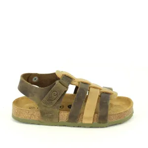 Plakton 125381 Khaki Multi Strap Kids Sandals