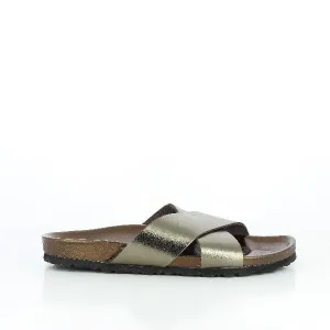 Plakton 261051 Bronze Cross-Strap Sandals