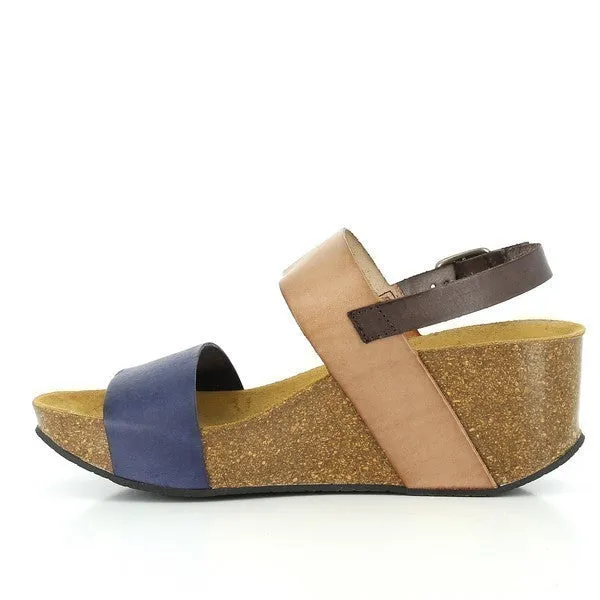 Plakton 275028 Blue & Tan Wedges