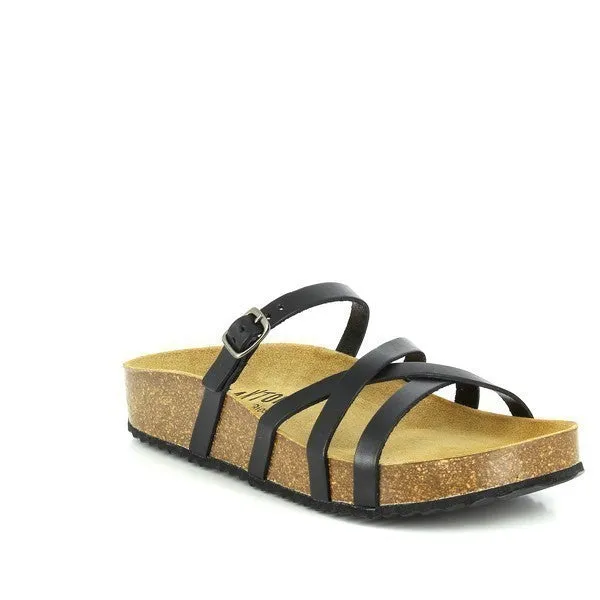 Plakton 341025 Black Multi-Strap Sandals