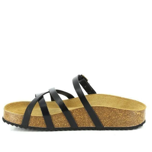 Plakton 341025 Black Multi-Strap Sandals