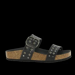 Plakton 343004 Black Studs Two Strap Sandals