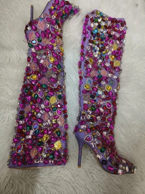 Pointed Toe High Thin Heel Boots
