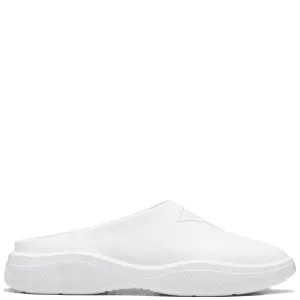 Prada White Rubber Slip Ons
