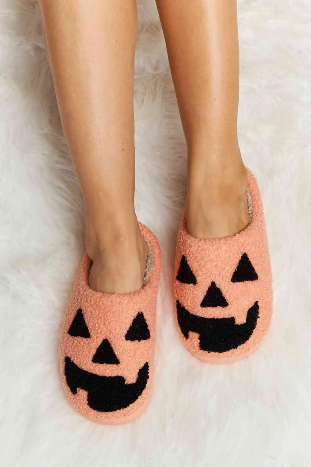 Print Plush Slide Slippers