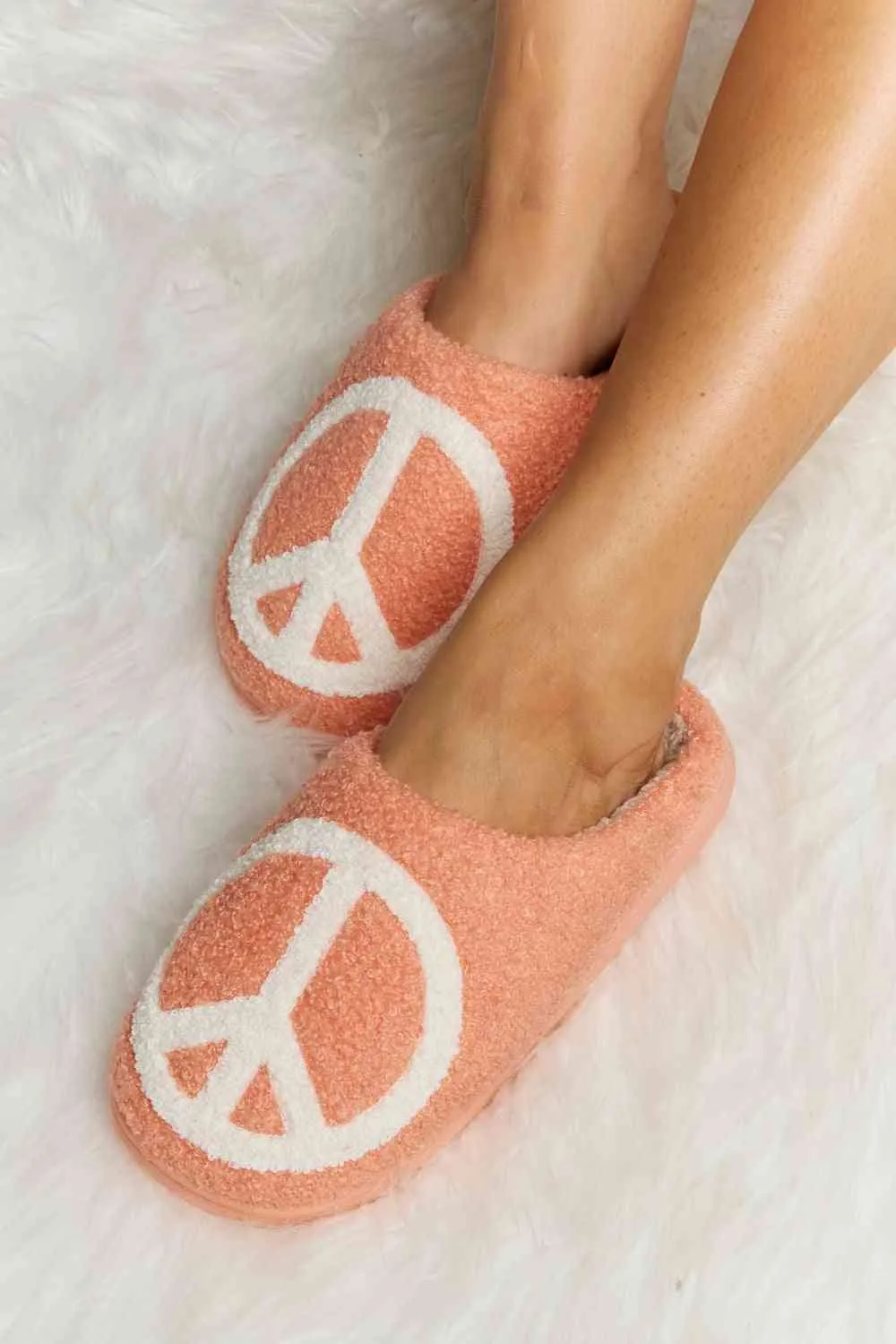 Print Plush Slide Slippers