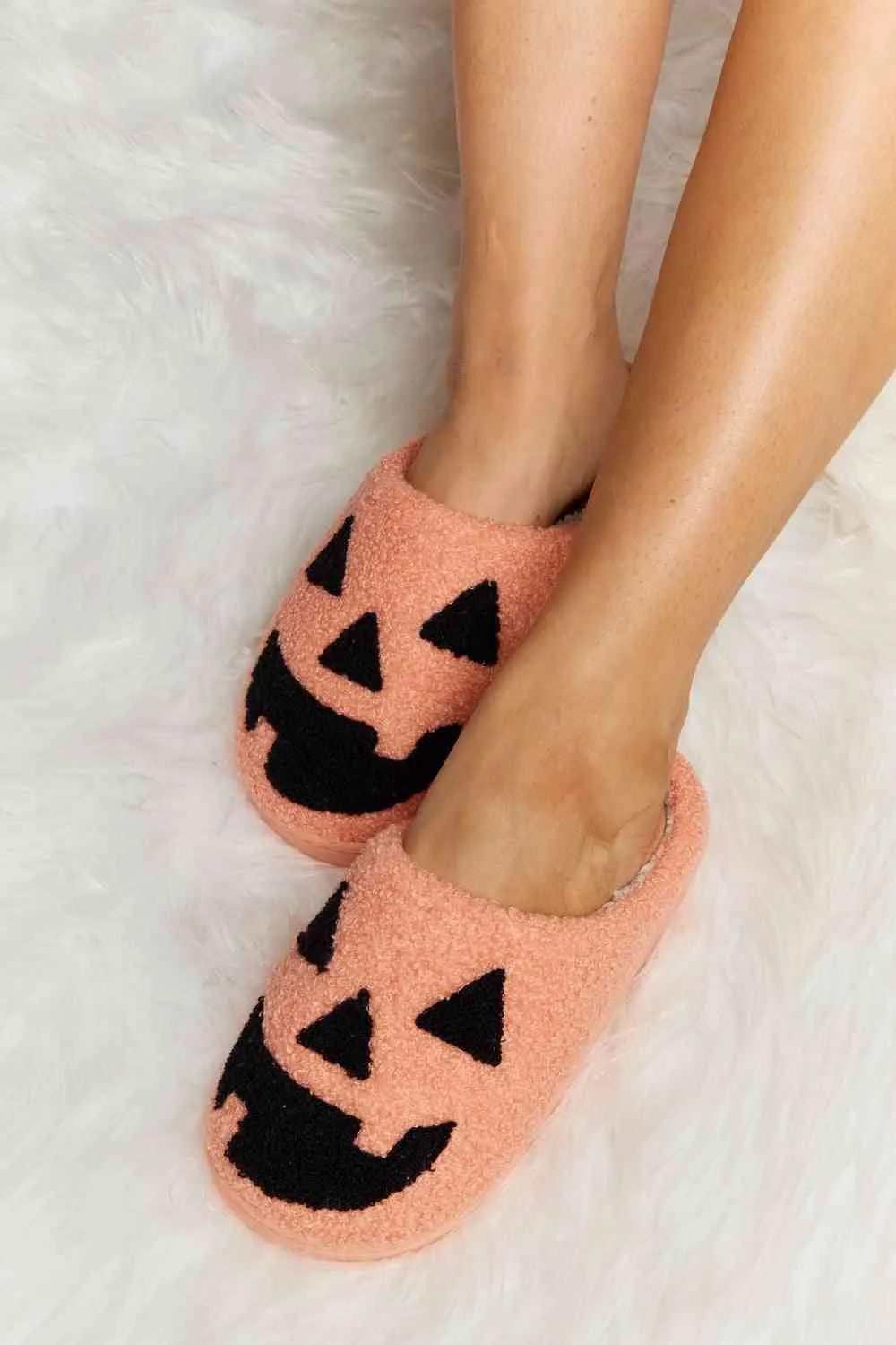 Print Plush Slide Slippers