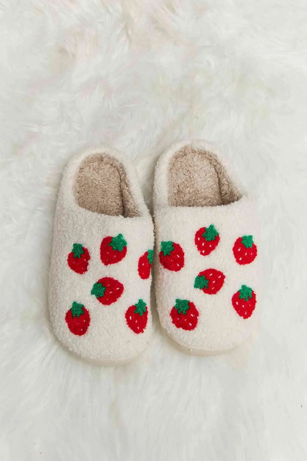Print Plush Slide Slippers