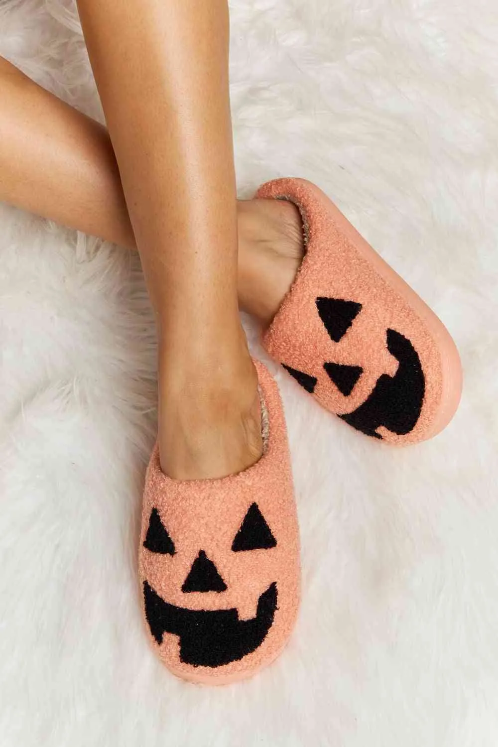 Print Plush Slide Slippers