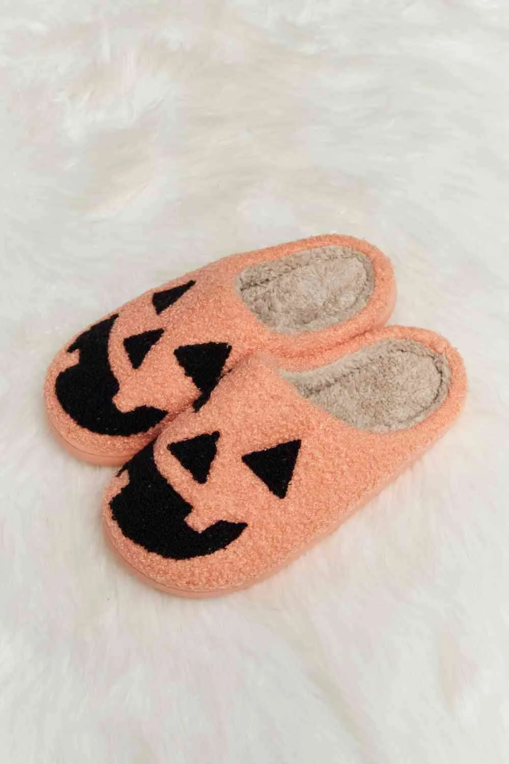 Print Plush Slide Slippers