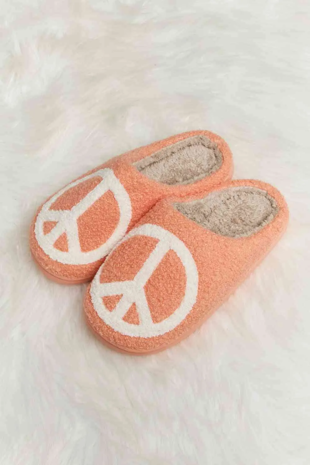 Print Plush Slide Slippers
