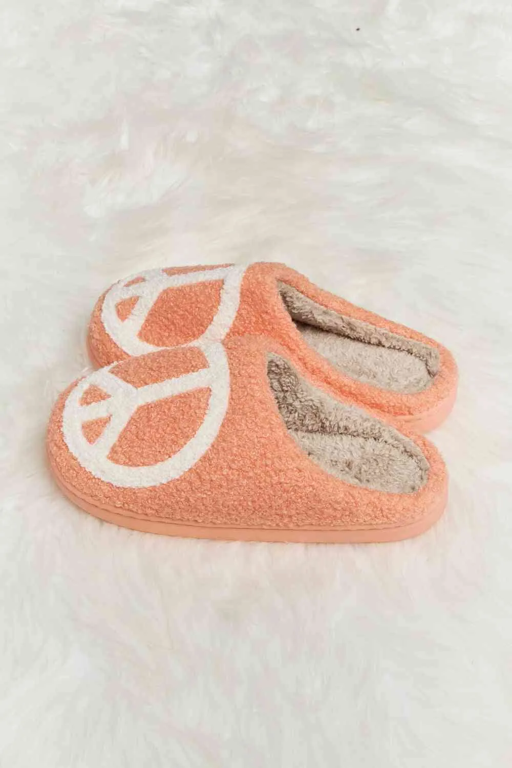 Print Plush Slide Slippers