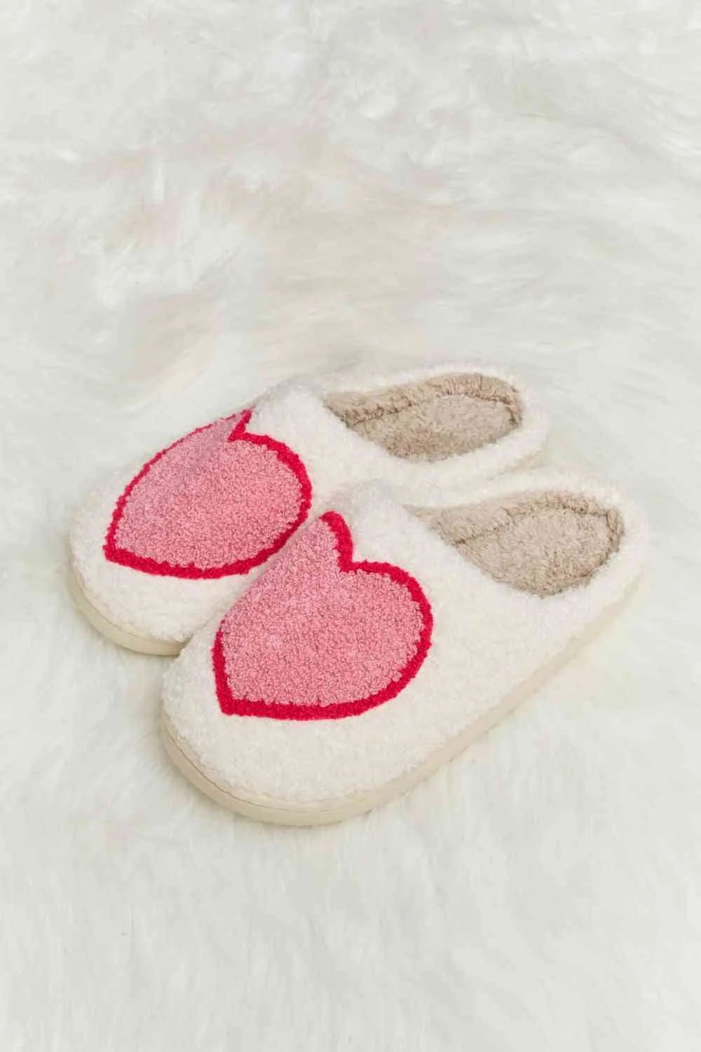 Print Plush Slide Slippers