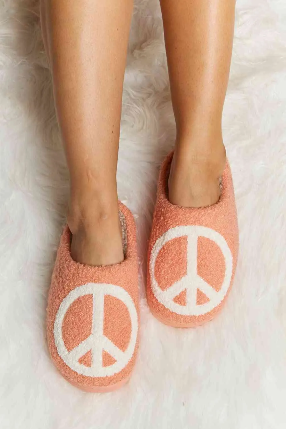 Print Plush Slide Slippers
