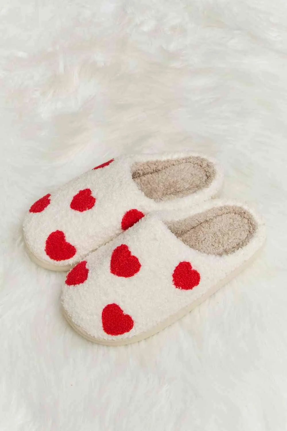 Print Plush Slide Slippers