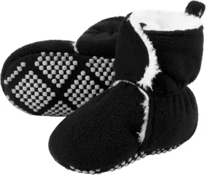 Pro Goleem Plush fleece Baby Booties, Warm Soft Baby Slippers, Stay On Sock Shoes, Easy to Put on, Cozy Non-Slip Adjustable Newborn Boots for Boys and Girls, Unisex Baby Gifts