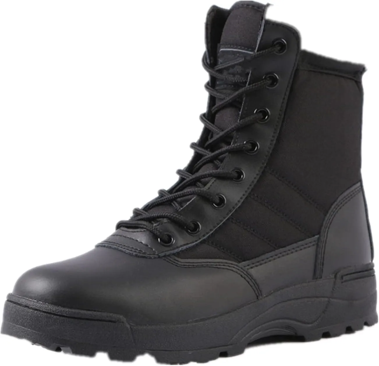 QMFUR Mens Military Boots Outdoor Hiking Work Boot Tactical Durable Combat Boot Army Shoes