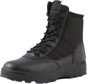 QMFUR Mens Military Boots Outdoor Hiking Work Boot Tactical Durable Combat Boot Army Shoes