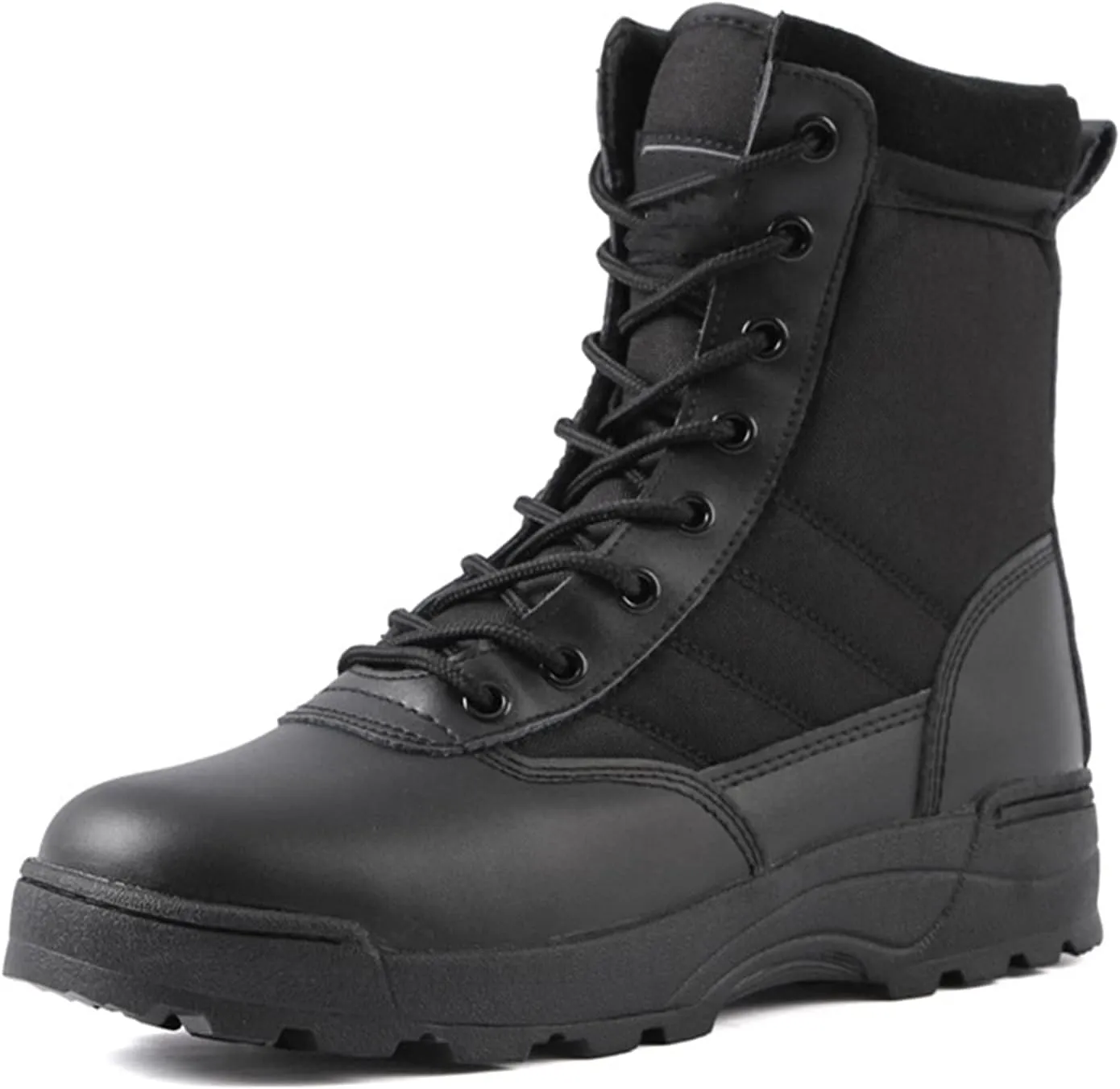 QMFUR Mens Military Boots Outdoor Hiking Work Boot Tactical Durable Combat Boot Army Shoes
