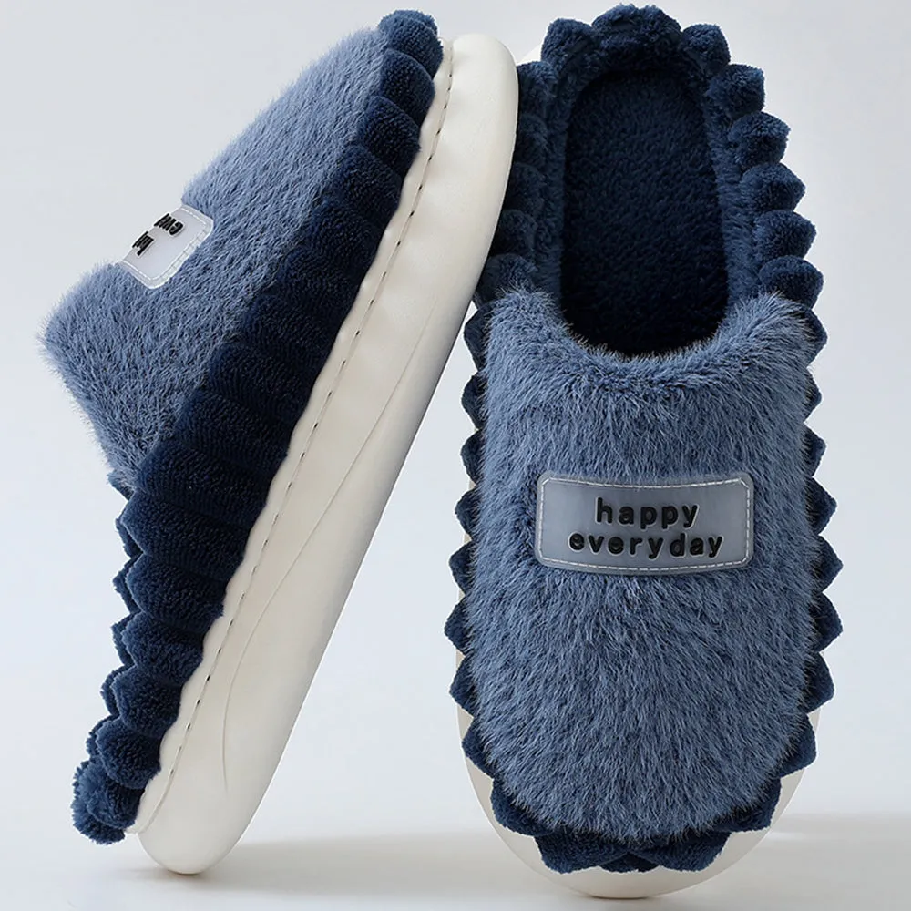 🔥"Happy Everyday"🔥Cozy Soft Fleece Winter Slippers