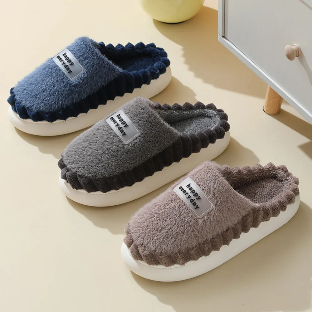 🔥"Happy Everyday"🔥Cozy Soft Fleece Winter Slippers