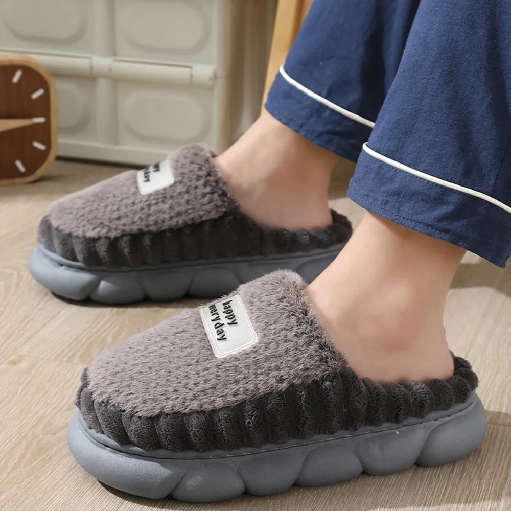 🔥"Happy Everyday"🔥Cozy Soft Fleece Winter Slippers